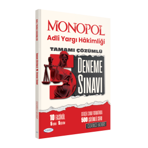 Adli Yargı Hakimliği Tamamı Çözümlü 5 Deneme Sınavı