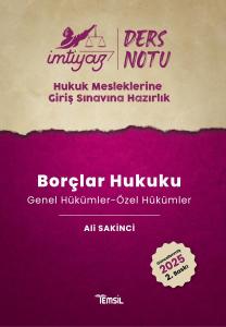 İMTİYAZ HMGS  Ders Notları Borçlar Hukuku Genel Hükümler  Özel Hükümler