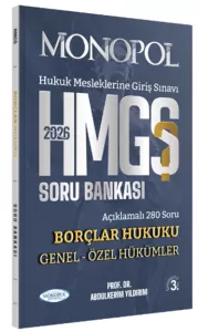 HMGS Borçlar Hukuku Genel – Özel Hükümler Soru  Bankası