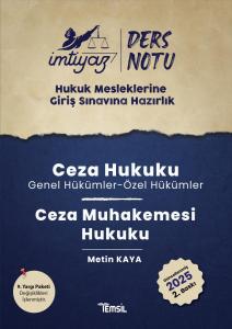 İMTİYAZ HMGS Ders Notları Ceza Hukuku (Genel Hükümler Özel hükümler) Ceza Muhakemesi Hukuku