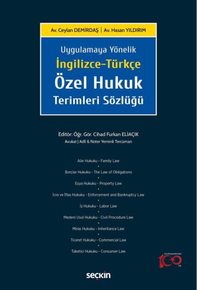 İngilizce–Türkçe Özel Hukuk Terimleri Sözlüğü