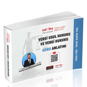 İYÖS İdari Hakim Yardımcılığı Vergi Usul Hukuku ve Vergi Hukuku Video Takip Ders Notu Konu Anlatımı 2026
