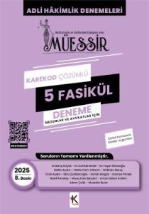 Müessir Adli Hakimlik Denemeleri – Karekod Çözümlü Deneme – Mezunlar ve Avukatlar İçin