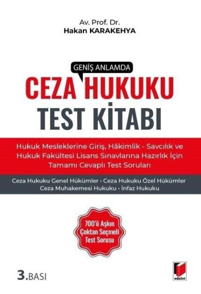 Geniş Anlamda Ceza Hukuku Test Kitabı
