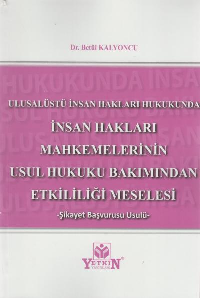 İnsan Hakları Mahkemelerinin Usul Hukuku Bakımından Etkinliği Meselesi