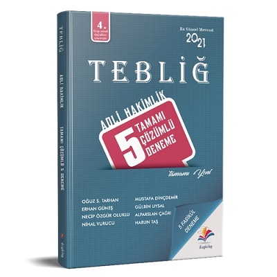 Adli Hakimlik 5 Tamamı Çözümlü Deneme