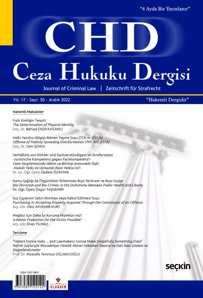 Ceza Hukuku Dergisi Sayı: 50 – Aralık 2022