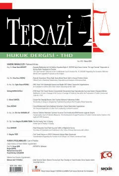 Terazi Hukuk Dergisi Sayı:212 Nisan 2024