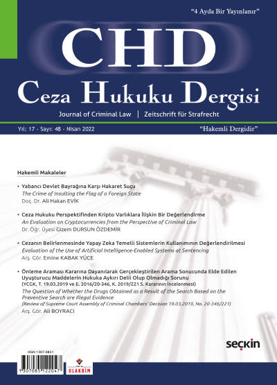 Ceza Hukuku Dergisi Sayı: 48 – Nisan 2022