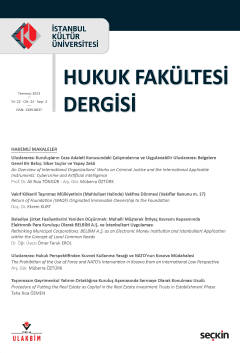 İstanbul Kültür Üniversitesi Hukuk Fakültesi Dergisi Cilt:22 – Sayı:2 Temmuz 2023