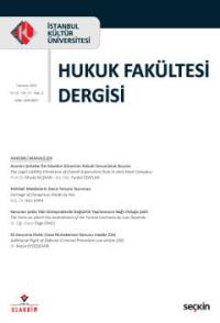 İstanbul Kültür Üniversitesi Hukuk Fakültesi Dergisi Cilt:21 – Sayı:2 