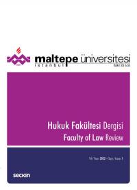 Maltepe Üniversitesi Hukuk Fakültesi Dergisi Sayı:1 /2022 Mete Tevetoğ