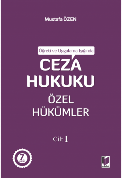 Ceza Hukuku Özel Hükümler Cilt I