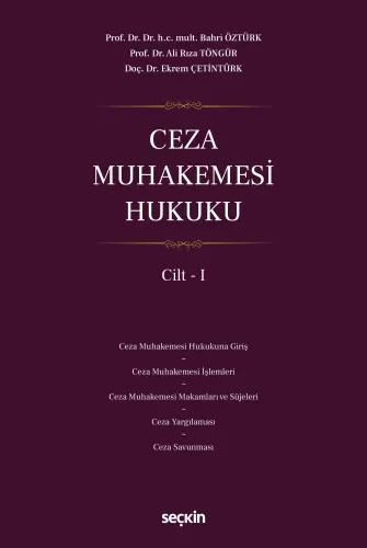 Ceza Muhakemesi Hukuku Cilt – I Bahri Öztürk