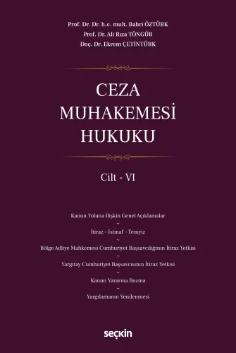 Ceza Muhakemesi Hukuku Cilt – VI Bahri Öztürk