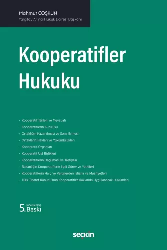 Kooperatifler Hukuku Mahmut Coşkun