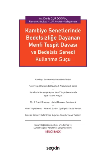 Kambiyo Senetlerinde Bedelsizliğe Dayanan Menfi Tespit Davası ve Bedel