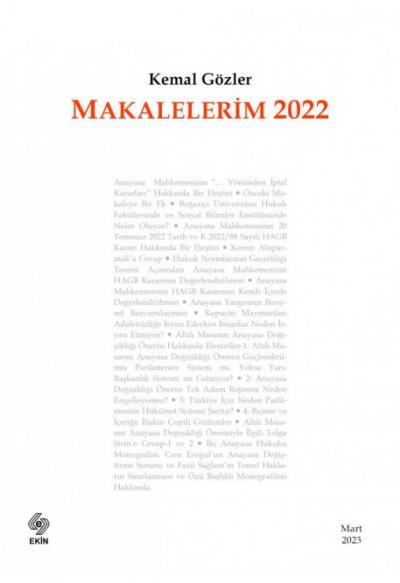 Makalelerim 2022
