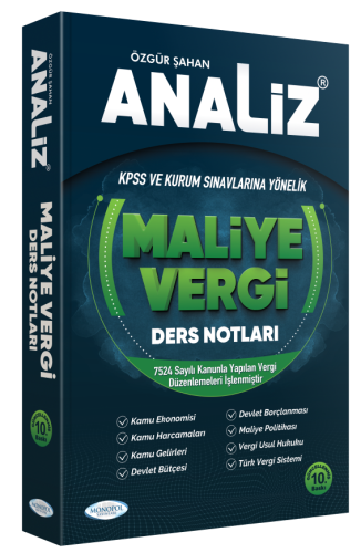 MONOPOL Analiz Maliye-Vergi Ders Notları