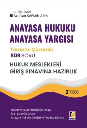 Anayasa Hukuku Anayasa Yargısı 809 Soru Tamamı Çözümlü Soru Bankası