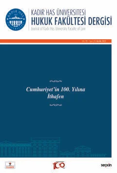 Kadir Has Üniversitesi Hukuk Fakültesi Dergisi Cilt:11 Sayı:2 Aralık 2