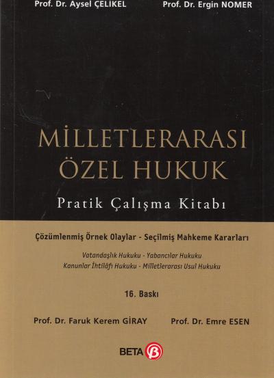 Milletlerarası Özel Hukuk Pratik Çalışma Kitabı