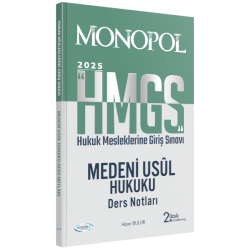MONOPOL HMGS Medeni Usul Hukuku Ders Notları