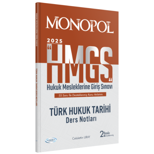 MONOPOL HMGS Türk Hukuk Tarihi Ders Notları