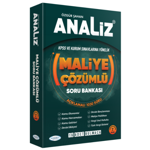 MONOPOL Analiz Maliye Çözümlü Soru Bankası