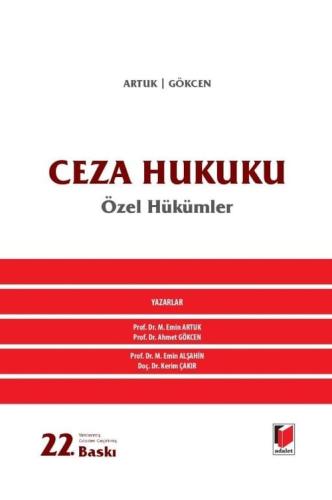Ceza Hukuku Özel Hükümler Mehmet Emin Artuk