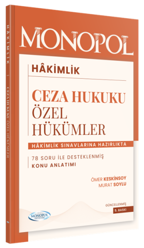 Hakimlik Ceza Hukuku Özel Hükümler Ömer Keskinsoy