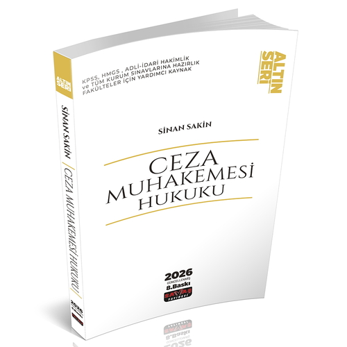 Ceza Muhakemesi Hukuku Konu Anlatımı 2026 Sinan Sakin