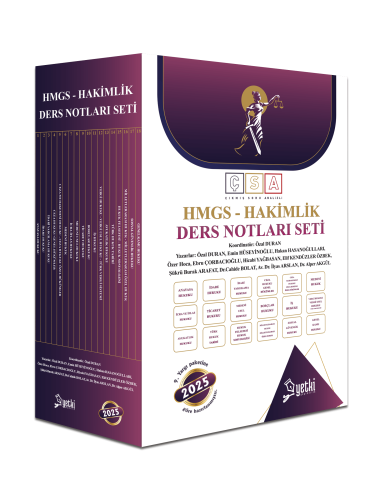 HMGS ÇSA Hakimlik Ders Notları Set Özal Duran