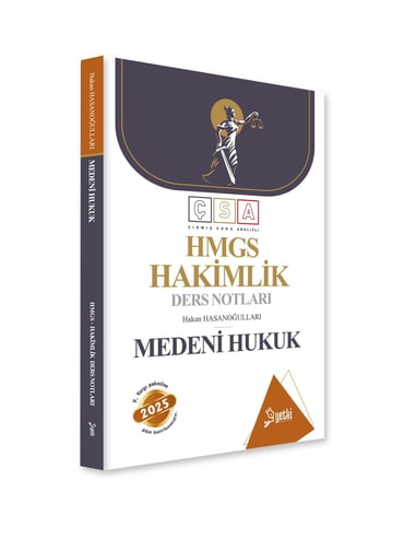 ÇSA HMGS Medeni Hukuk Hakimlik Ders Notları