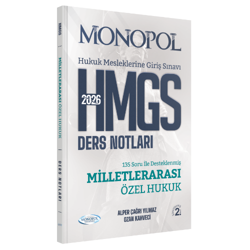 HMGS Milletlerarası Özel Hukuk Ders Notları Alper Çağrı Yılmaz