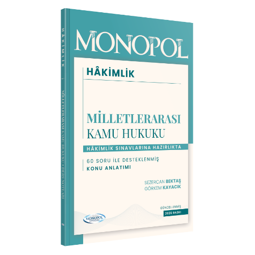 HAKİMLİK Milletlerarası Kamu Hukuku Ders Notları Sezercan Bektaş