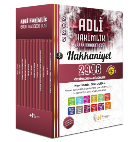 HAKKANİYET Adli Hakimlik Soru Bankası Seti