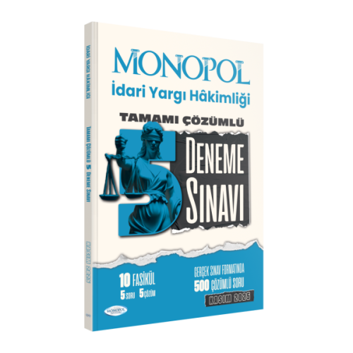 İdari Yargı Hakimliği Tamamı Çözümlü 5 Deneme Sınavı