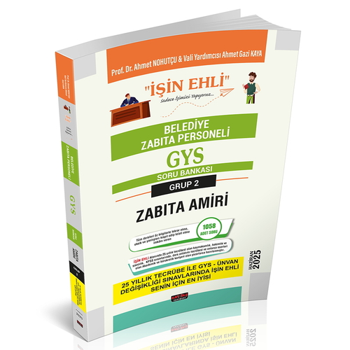 GYS Belediye Zabıta Personeli Zabıta Amiri Soru Bankası