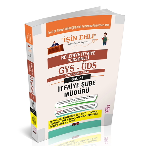 GYS-ÜDS Belediye İtfaiye Personeli 3. Grup Şube Müdürü Konu Anlatımı