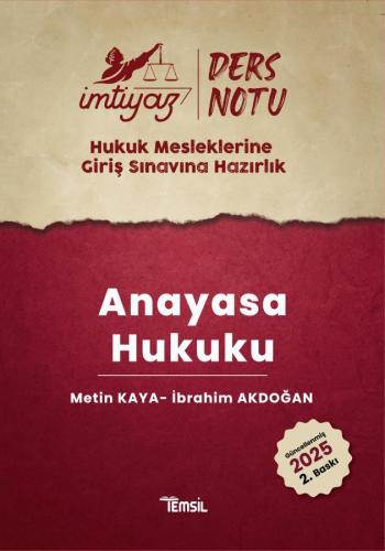 İMTİYAZ Ders Notları HMGS Anayasa Hukuku Ders Notları