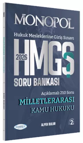 HMGS Milletlerarası Kamu Hukuku Soru Bankası Alper Bulur