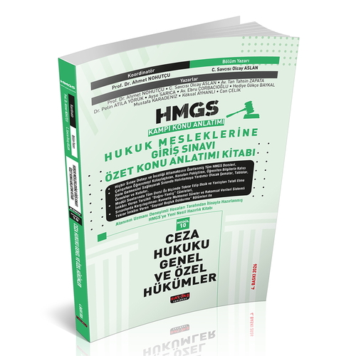 HMGS Kampı Özet Konu Anlatımı Ceza Hukuku Genel ve Özel Hükümler Ahmet
