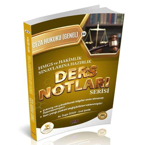 HUKAL HMGS Hakimlik  Ceza Hukuku Genel Hükümler Ders Notları