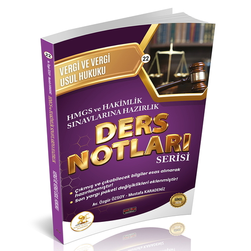 HUKAL HMGS Hakimlik Vergi ve Vergi Usul Hukuku Ders Notları Özgür Özso