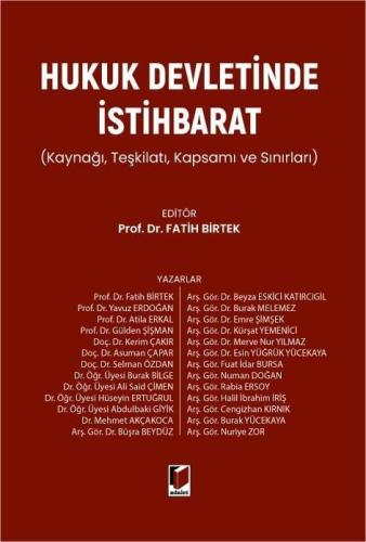 Hukuk Devletinde İstihbarat Fatih Birtek