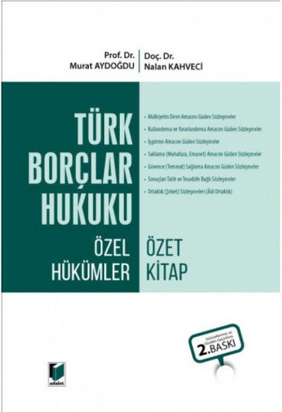 Türk Borçlar Hukuku Özel Hükümler Özet Kitap