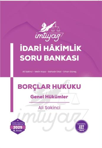 İMTİYAZ İdari Hakimlik Borçlar Hukuku Genel Hükümler Soru Bankası