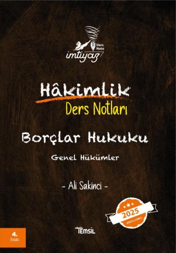 İMTİYAZ Hakimlik Ders Notları Borçlar Hukuku Genel Hükümler
