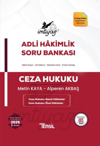 İMTİYAZ  Adli Hakimlik Soru Bankası Ceza Hukuku